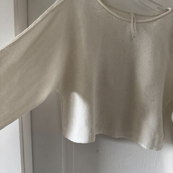 The Group by Babaton white cotton cropped sweater - Picture 5 of 6